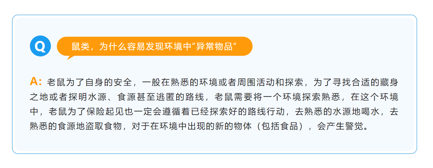 老鼠拒食熟悉环境里突然出现的新食物鼠类"新物反应"该怎么破?(图3)